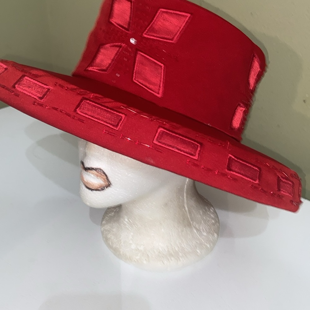 Pretty Red Dress/Church Hat by Harmony N Y